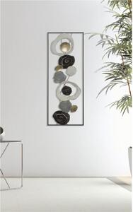 Pannello in metallo con fiori e foglie DIXY, 3D sono il nuovo trend Dimensioni 28,5x3x h 74 cm forme La natura incontra l'arte per decorare le tue pareti