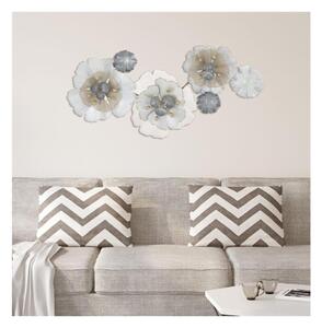 Pannello in metallo con fiori e foglie FLOWERY, 3D sono il nuovo trend Dimensioni 50x5,5x h 50 cm forme La natura incontra l'arte per decorare le tue pareti