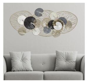 Pannello in metallo con foglie LUXY , 3D sono il nuovo trend Dimensioni 124x9,5x h 55 cm forme La natura incontra l'arte per decorare le tue pareti