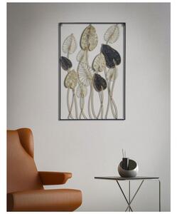 Pannello rettangolare con foglie in metallo CENTURY -B-, 3D sono il nuovo trend Dimensioni 66x4,5x h 100 cm forme La natura incontra l'arte per decorare le tue pareti