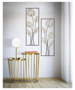 Pannello rettangolare con foglie in metallo LUXY -B, 3D sono il nuovo trend Dimensioni 31x2,5x h 90 cm forme La natura incontra l'arte per decorare le tue pareti