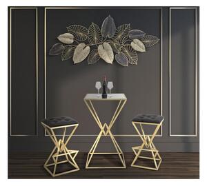 Pannello rettangolare con foglie in metallo CENTURY -A-, 3D sono il nuovo trend Dimensioni 131x4,5x h 61 cm forme La natura incontra l'arte per decorare le tue pareti