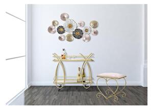 Pannello in metallo dal design floreale PINKY -B, in 3D sono il nuovo trend Dimensioni 106x6x h 60,5 cm per decorare le tue pareti