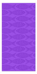 Telo mare viola in cotone 70x140 cm Fishes – B.E.S