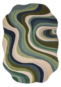 Tappeto verde in lana tessuto a mano 140x200 cm Envy Wool – Flair Rugs