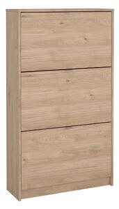 Scarpiera di colore naturale con effetto rovere con ante ribaltabili 70x124x24 cm Shoes – Tvilum