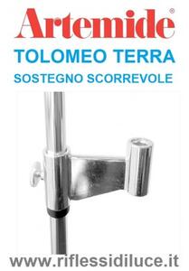 Artemide sostegno scorrevole alluminio per Tolomeo terra