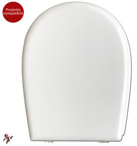 Copriwater coprivaso tavoletta sedile wc per cesame vaso Aretusina bianco