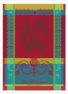 Set di 4 strofinacci jacquard Les Betteraves Rouge