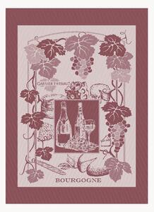 Set di 4 strofinacci jacquard La Bourgogne Bordeaux