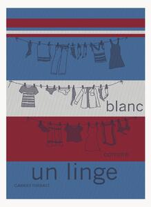 Set di 4 strofinacci jacquard Blanc Comme Un Linge Tricolore