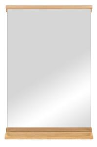 Specchio da parete con telaio in legno massiccio con ripiano 50x75 cm Lun – noo.ma