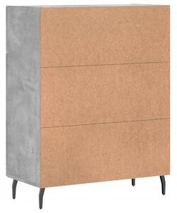 Credenza Grigio Cemento 69,5x34x90 cm in Legno Multistrato