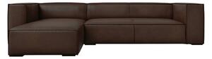 Divano angolare in pelle marrone scuro (angolo sinistro) Madame - Windsor & Co Sofas