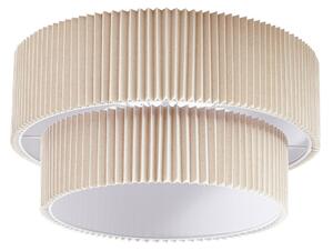 Plafoniera Lindby, Tazia, dimmerabile, Beige, Soggiorno, Tessuto / Tessile