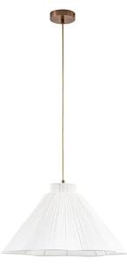 Lampada a sospensione Lucande, Lisbeth, dimmerabile, Bianco, Soggiorno, Tessuto / Tessile, Campagna / rustico