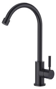 Miscelatore da cucina monocomando, girevole a 360°, colore nero
