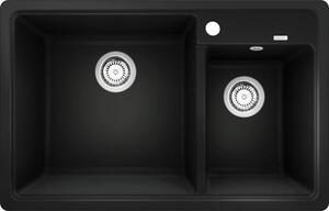 Blanco Legra 8 - Lavello in Silgranit, 780x500 mm, colore nero, codice prodotto 526223