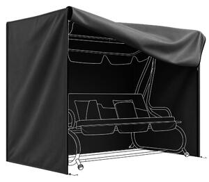 Outsunny Copertura per Dondolo da Giardino 3 Posti Impermeabile e Anti UV, Telo per Dondolo, 220x125x172 cm, Nero | Aosom Italy