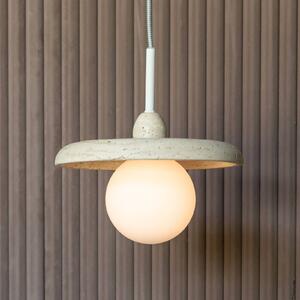 IT´S ABOUT ROMI Lampada a sospensione Tivoli, dimmerabile, Bianco / Opale, Soggiorno / Sala da pranzo, Pietra, Moderno, Lampada a sospensione