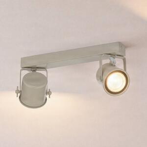 Faretto da soffitto Canico, a due luci, color crema Canico Argon, Crema / Ambra, Soggiorno / Sala da pranzo, Metallo, Moderno, Faretto alogeno