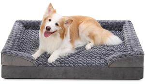 Cuccia ortopedica per cani, realizzata con memory foam e rivestimento removibile