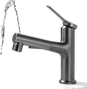 Miscelatore da lavabo estraibile con controllo duale