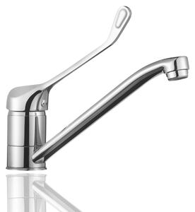 Rubinetto da cucina ergonomico con leva per il controllo dell'acqua posizionata sull'estremità, per una maggiore igiene
