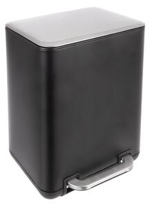 Cestino per la spazzatura nero in acciaio inox con pedale 20 l Black – Orion
