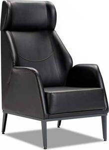 Poltrona in pelle nera poltrona studio di design poltrona direzionale mobili di pregio nuovi