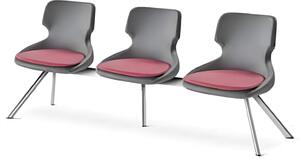 Mobili da ufficio Sedie da ufficio Studio Nero Bordeaux a 3 posti Moderno