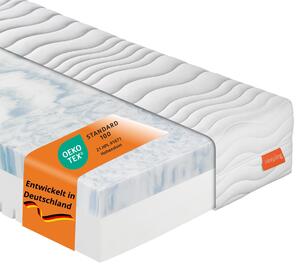 Sleepling - materasso ergonomico a 7 zone in schiuma fredda, 120 x 200 cm, con topper in visco gel, H2/H3, bianco, Innovation Visco