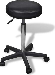 84959 Sgabello regolabile in altezza nero