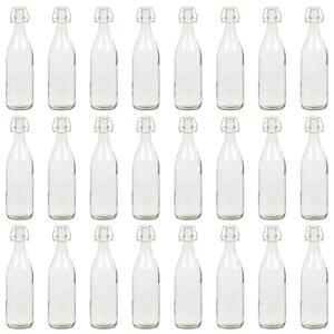 Bottiglie in Vetro con Chiusura a Gancio 24 pz 1 L