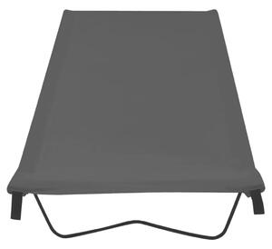 VidaXL Lettino da campeggio 180x60x19 cm Tessuto Oxford e acciaio Nero
