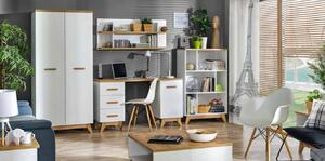 Set da ufficio 4 pezzi tavolo scrivania cassettiera armadio scaffale completo
