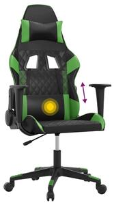 Sedia da gioco vidaXL con funzione massaggiante in Pelle finta nera e verde