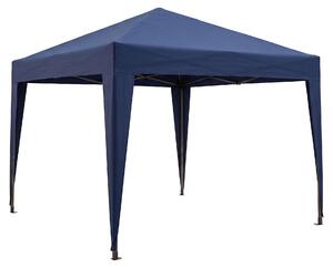 Gazebo richiudibile 3x3 pieghevole a fisarmonica automatico mercato tenda con sacca colore blu