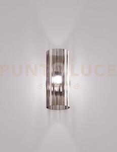 Armonia applique a parete 14 fume' rombo allungato nickel nero sati