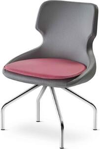 Sedia girevole Sedia da ufficio Corridoio Foyer Hallway Pelle nera Acciaio inox Ufficio moderno