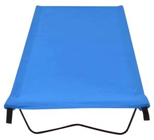 VidaXL Lettino da campeggio 180x60x19 cm Tessuto Oxford e acciaio Blu