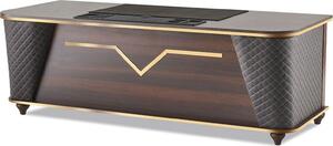Scrivania completa Sedia da ufficio Credenza Marrone Nero Studio