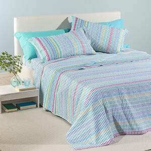 Copriletto Estivo SINGOLO Astrid AZZURRO Cotone Piquet Caleffi