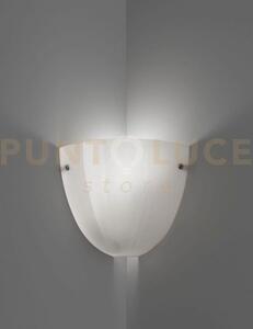 Corner applique a parete bianco lucido 1 luce attacco e27