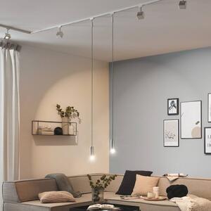 Paulmann URail Lampada a sospensione 2Easy, bianco segnale, metallo, E27 dimmerabile, Bianco / Opale, Soggiorno / Sala da pranzo, Metallo, Moderno