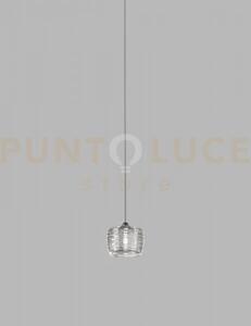 Damasco sospensione c cristallo cristallo nickel satinato l32bb led