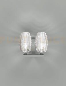 Damasco applique a parete 2ap cristallo cristallo nickel satinato 2