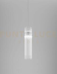 Diadema sospensione cm cristallo cromo lucido l22cc led 2700k 12w 1