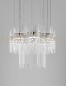 Diadema sospensione c_2 cristallo bronzo satinato 8 luci attacco e27