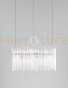 Diadema sospensione k3 cristallo bronzo satinato 3 luci attacco e27